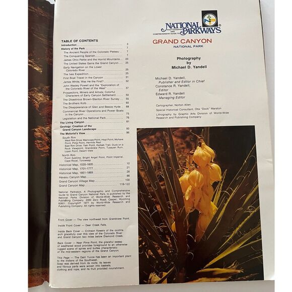 Vintage Grand Canyon National Parkways Travel Guide Brochure Booklet Map 1977 - Picture 6 of 6